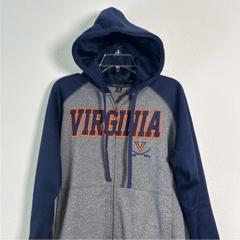 University Of Virginia Cavaliers Champion Elite Full Zip Embroidered Hoodie Sz S - Picture 5 of 15